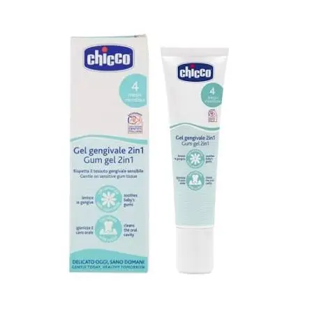 جل اللثة 2 في 1 للأطفال من تشيكو "Chicco Gum Gel 2in1".  