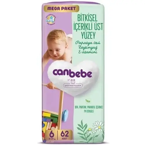 حفاضات الأطفال كانبيبي 6- العبوة الكبيرة (Canbebe Diapers - Mega Pack)  