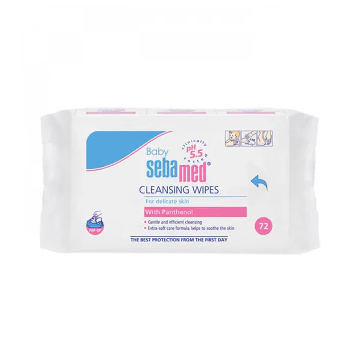 مناديل أطفال مبللة للتنظيف والعناية بالبشرة الحساسة مع البانثينول (Baby Cleansing Wipes)  